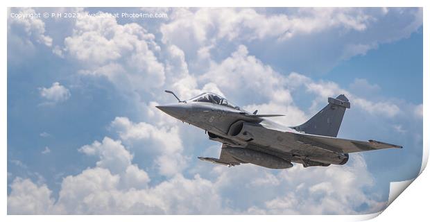 Rafale fighter jet Print by P H