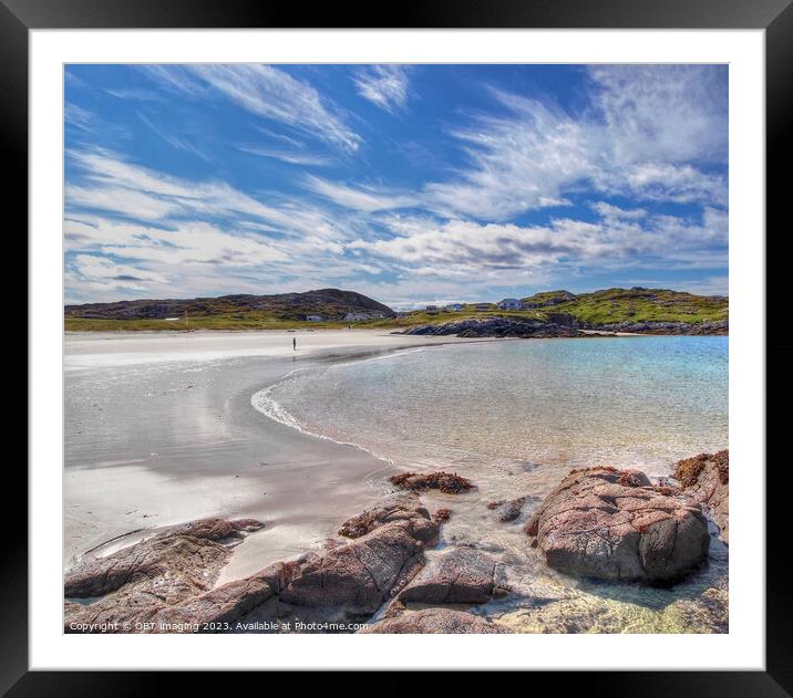 Achmelvich Beach Assynt West Highland Scotland Lon Framed Mounted Print by OBT imaging