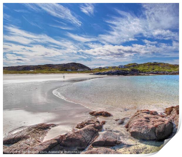 Achmelvich Beach Assynt West Highland Scotland Lon Print by OBT imaging