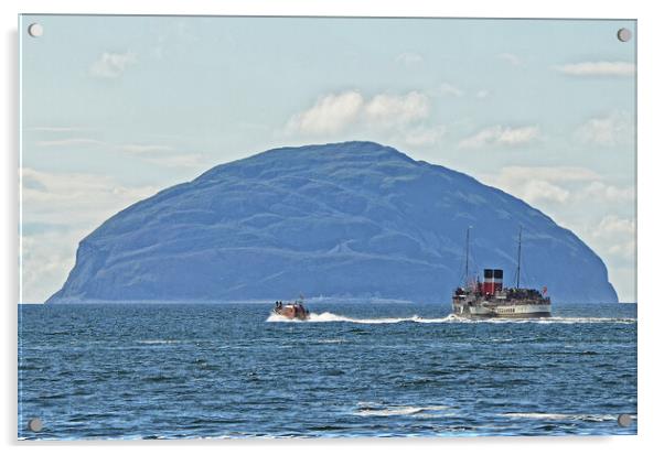 Waverley paddle steamer and the RNLI Acrylic by Allan Durward Photography