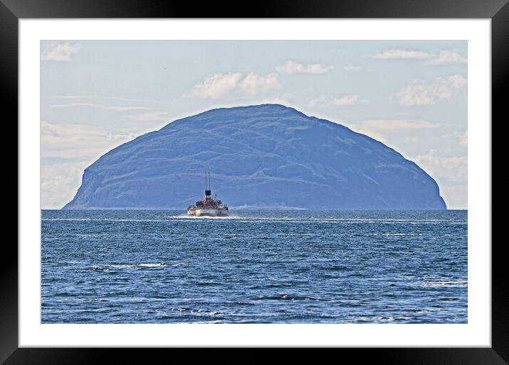Paddle steamer Waverley heading for Ailsa Craig Framed Mounted Print by Allan Durward Photography