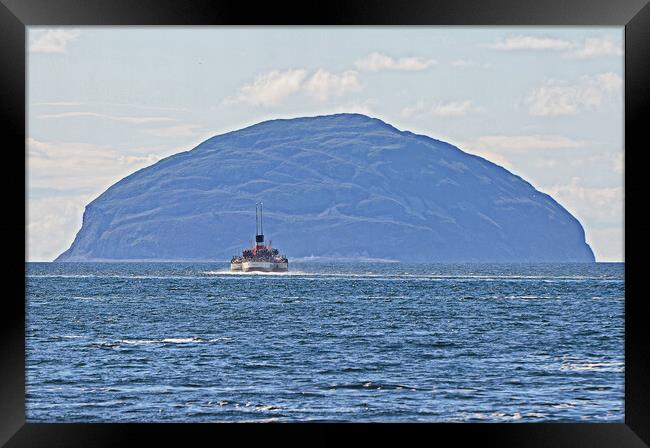 Paddle steamer Waverley heading for Ailsa Craig Framed Print by Allan Durward Photography