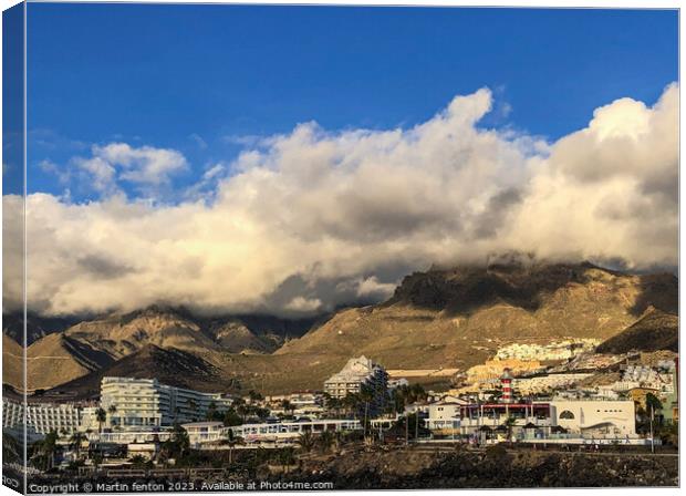 Tenerife rolling clouds Canvas Print by Martin fenton