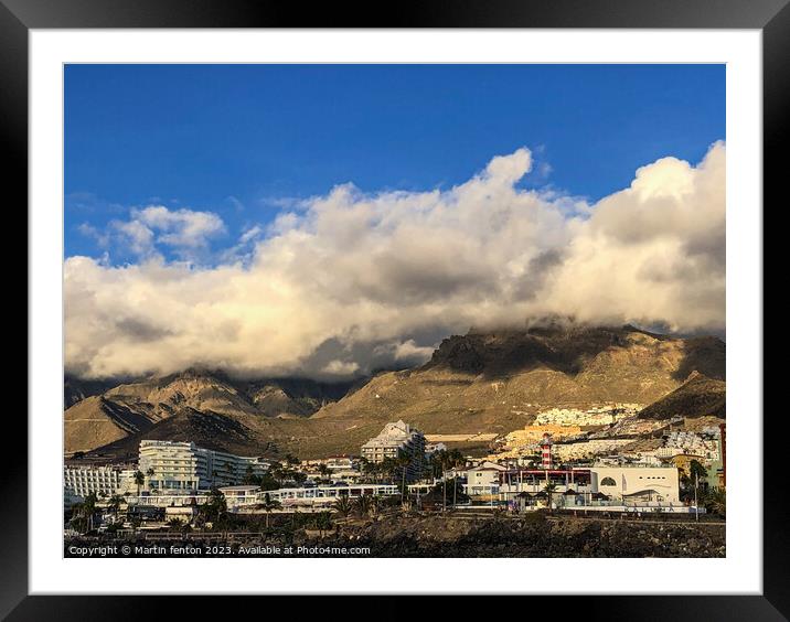Tenerife rolling clouds Framed Mounted Print by Martin fenton