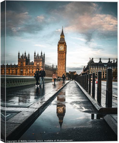 Westminster reflections Canvas Print by Bobby Conway