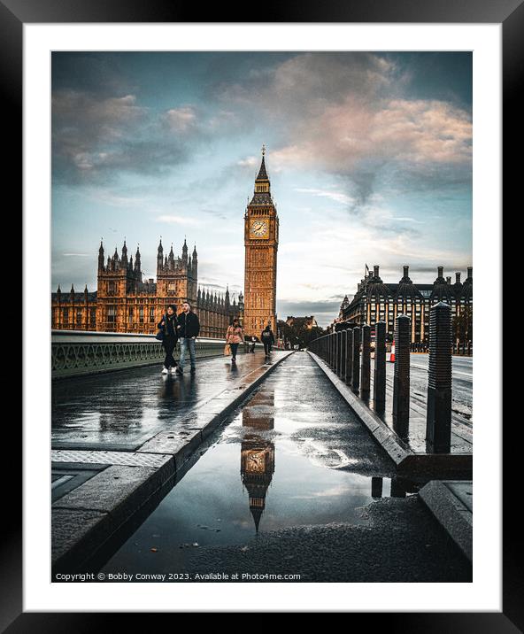 Westminster reflections Framed Mounted Print by Bobby Conway