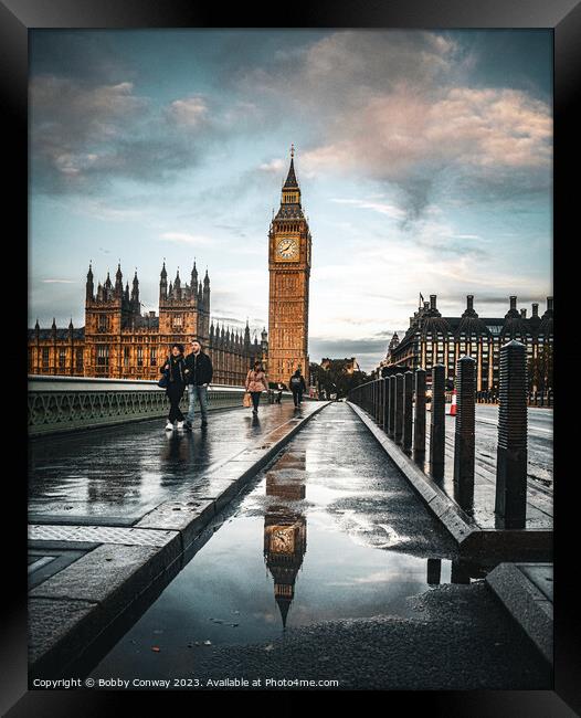 Westminster reflections Framed Print by Bobby Conway