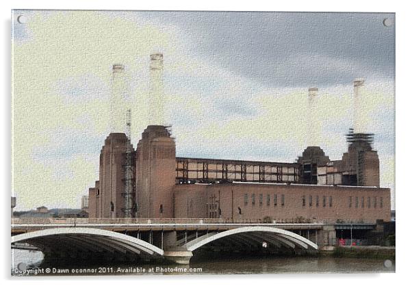 Battersea Power Station Painting Acrylic by Dawn O'Connor