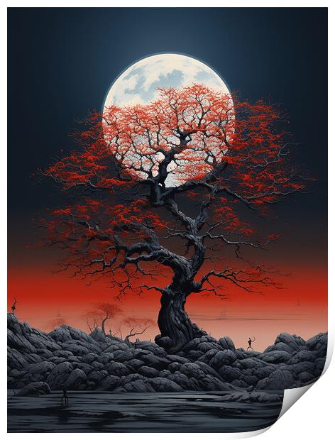 The Big Moon Print by Steve Smith