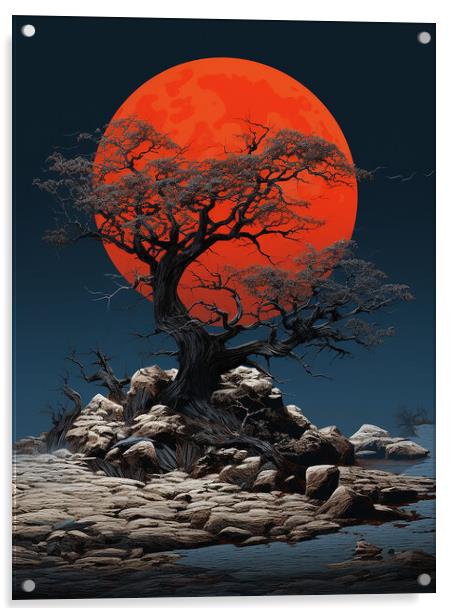 The Big Moon Acrylic by Steve Smith