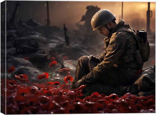 Lest We Forget Canvas Print by Steve Smith