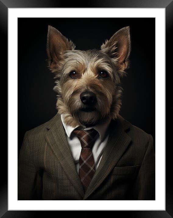 Deutscher Wachtelhund Framed Mounted Print by K9 Art