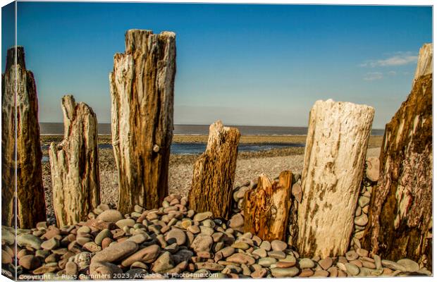 Weathered Posts Canvas Print by Russ Summers
