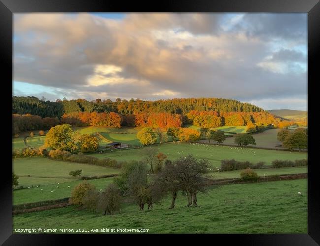 The colours of Autumn Framed Print by Simon Marlow