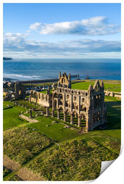 Whitby Abbey Print by Apollo Aerial Photography