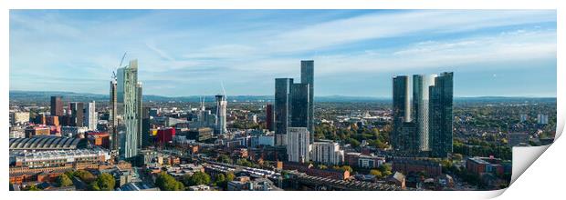 Manchester Deansgate Print by Apollo Aerial Photography