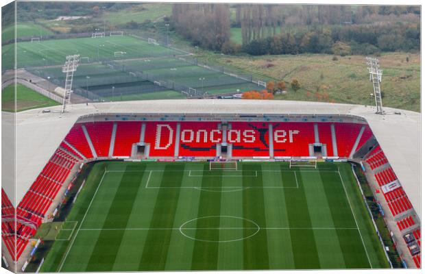 Doncasters EcoPower Stadium Canvas Print by Apollo Aerial Photography