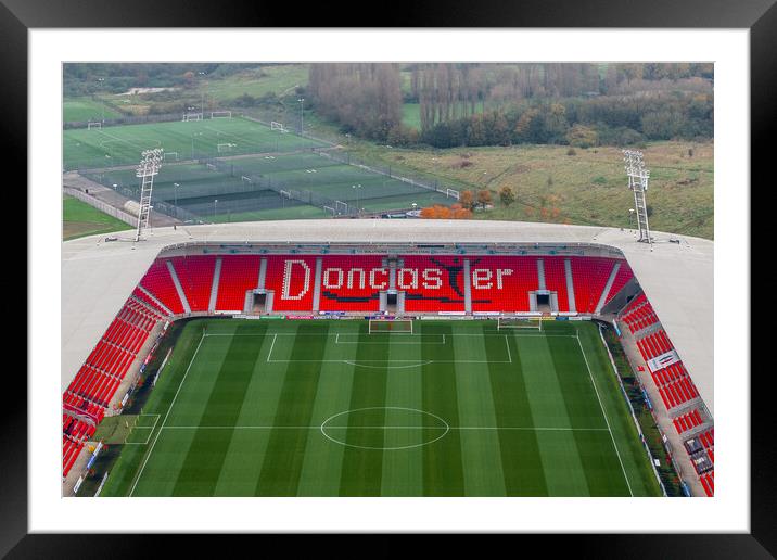 Doncasters EcoPower Stadium Framed Mounted Print by Apollo Aerial Photography