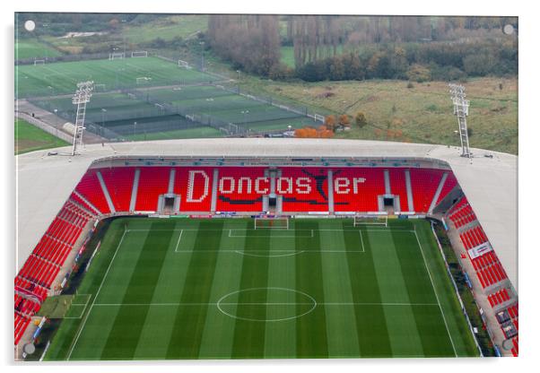 Doncasters EcoPower Stadium Acrylic by Apollo Aerial Photography