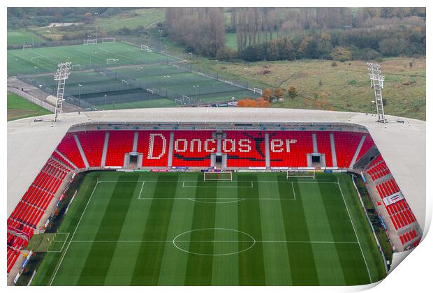 Doncasters EcoPower Stadium Print by Apollo Aerial Photography
