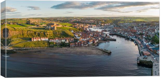 The Town of Whitby Canvas Print by Apollo Aerial Photography