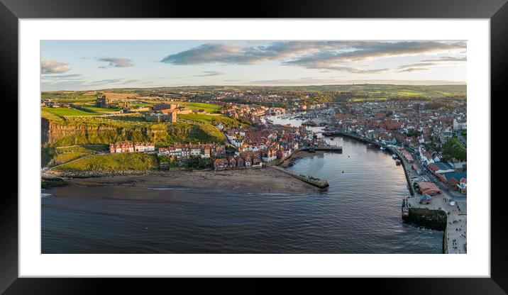The Town of Whitby Framed Mounted Print by Apollo Aerial Photography