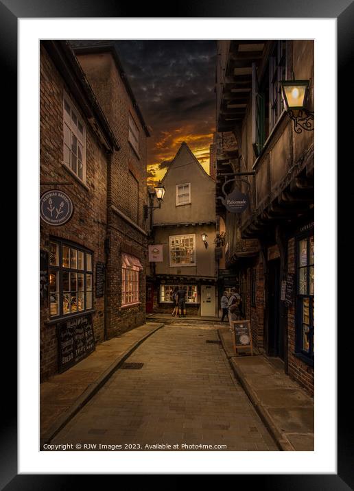 York and the Little Shambles Framed Mounted Print by RJW Images