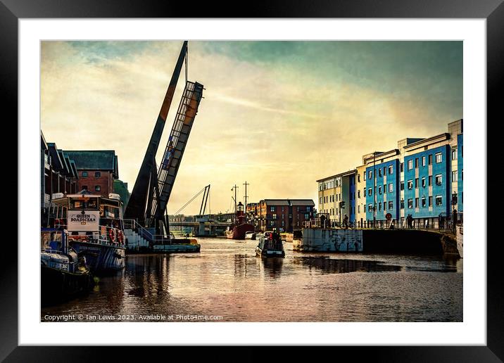 Heading South From Gloucester Docks Framed Mounted Print by Ian Lewis