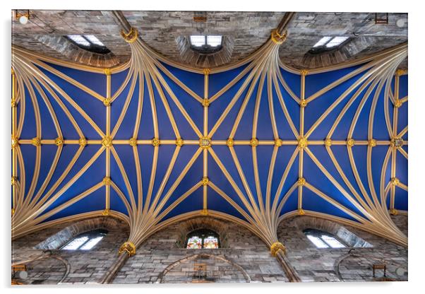 Tierceron Vault in St Giles Cathedral in Edinburgh Acrylic by Artur Bogacki