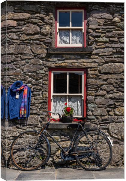 Window & Bike Canvas Print by Thomas Schaeffer