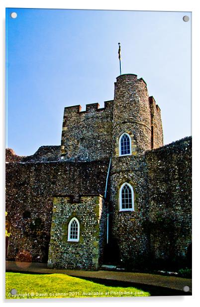 Lewes Castle Acrylic by Dawn O'Connor
