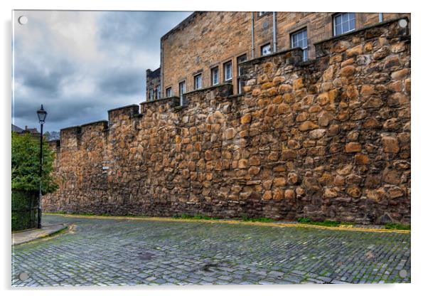 Telfer Wall In City Of Edinburgh Acrylic by Artur Bogacki
