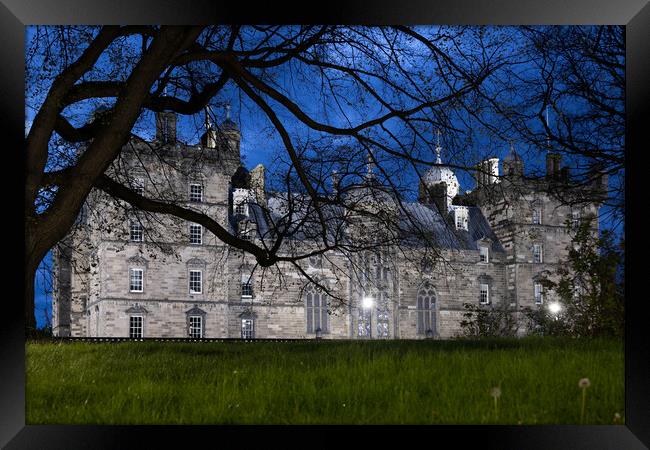 George Heriot School At Night In Edinburgh Framed Print by Artur Bogacki