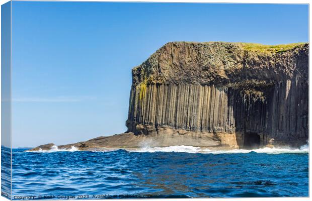 Boat Cave on Staffa Canvas Print by Keith Douglas