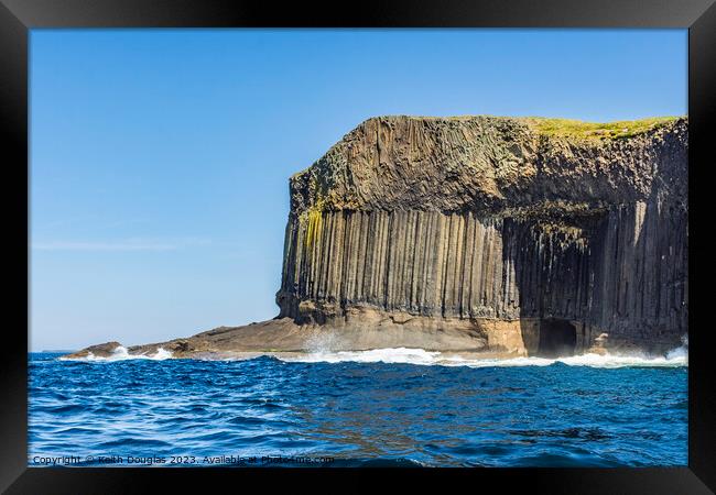Boat Cave on Staffa Framed Print by Keith Douglas