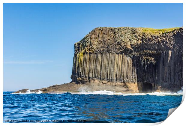 Boat Cave on Staffa Print by Keith Douglas