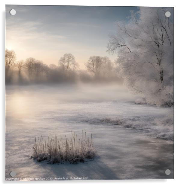 Winter Stillness Acrylic by Stephen Noulton