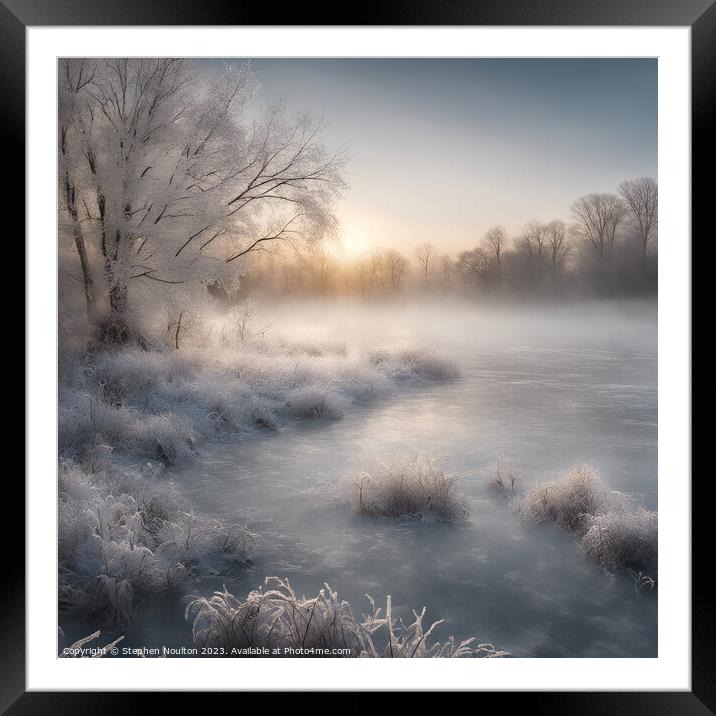 Winter Calm Framed Mounted Print by Stephen Noulton