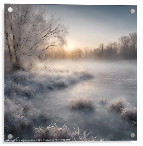 Winter Calm Acrylic by Stephen Noulton
