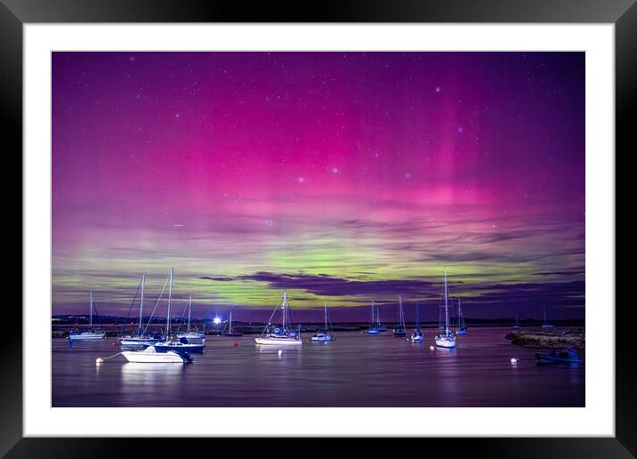 Northern lights, Norfolk Framed Mounted Print by Bryn Ditheridge