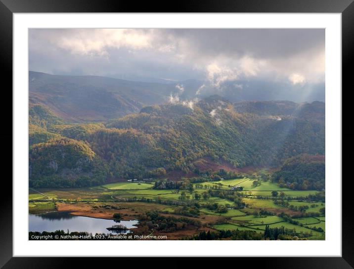 View over Derwent Water from Cat Bells Framed Mounted Print by Nathalie Hales