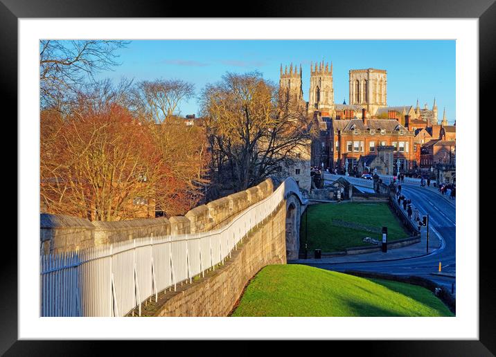 York City Wall and Skyline Framed Mounted Print by Darren Galpin
