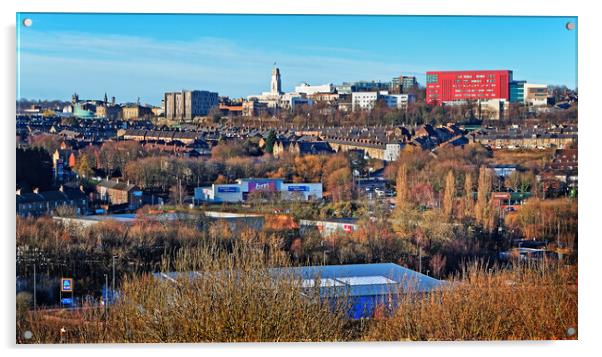 Barnsley Skyline Acrylic by Darren Galpin