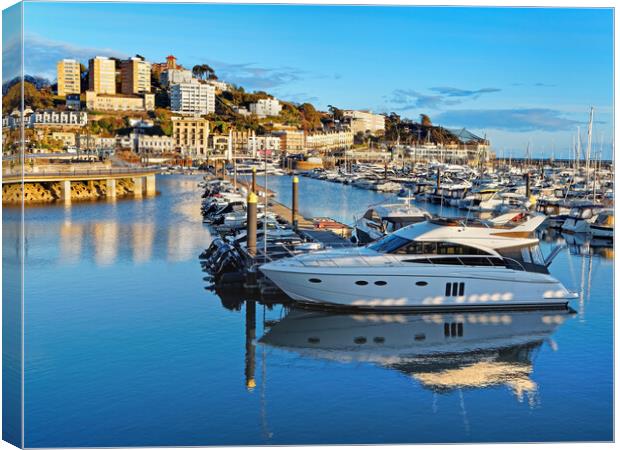 Torquay Harbour and Marina Canvas Print by Darren Galpin