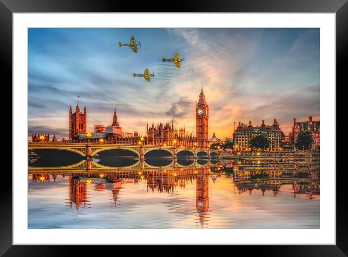 London Spitfires Framed Mounted Print by Alison Chambers
