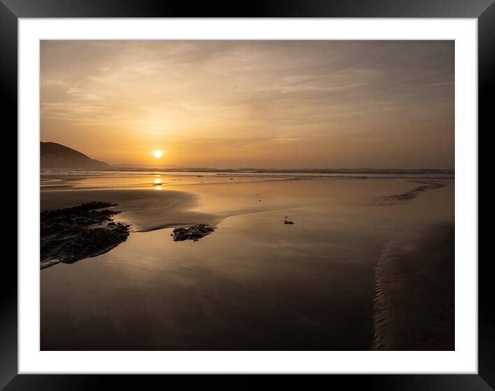 A serene sunset Framed Mounted Print by Tony Twyman