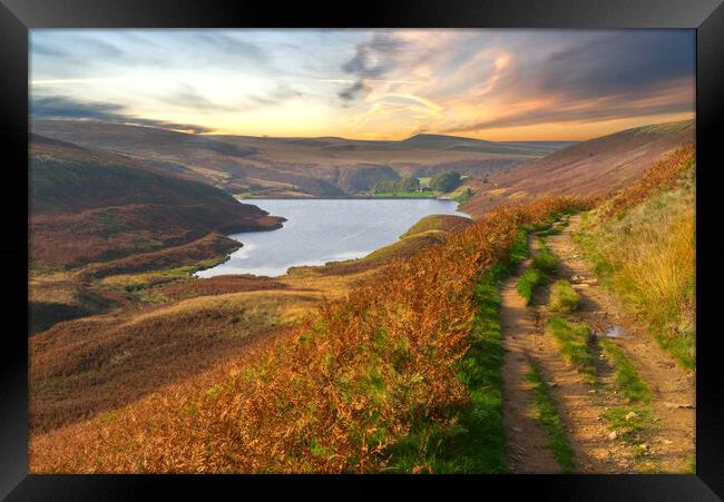 Wessenden Reservoir Marsden Moor Framed Print by Alison Chambers