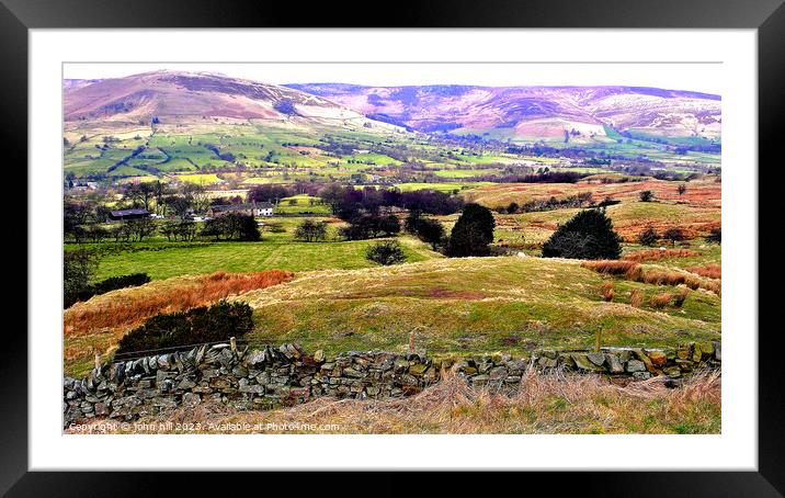 Hope Valley, Bamford, Derbyshire, UK. Framed Mounted Print by john hill