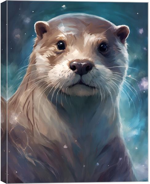 Sea Otter Portrait Canvas Print by Picture Wizard