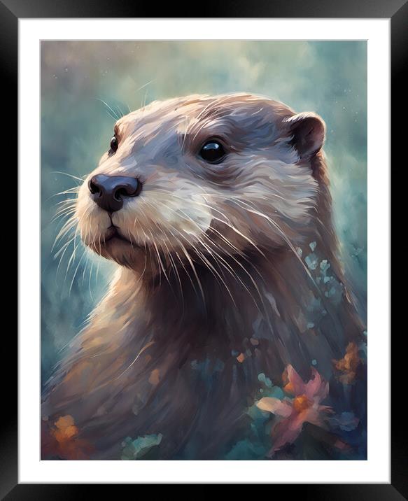Sea Otter Portrait Framed Mounted Print by Picture Wizard